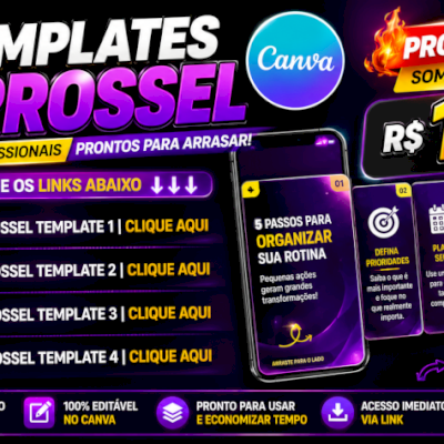 Templates Carrossel Canva–Artes Editáveis e Prontas para Usar-ENTREGA AUTOMÁTICA