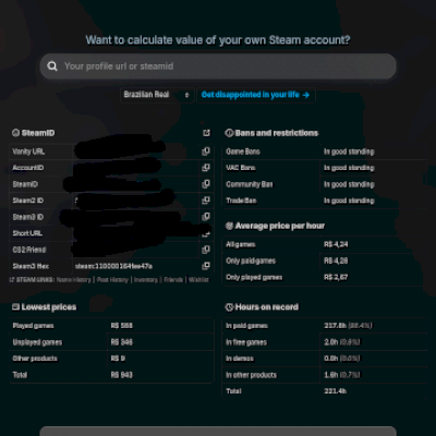 Conta Steam — 190 Jogos | Level 12 | Avaliada em R$ 7000