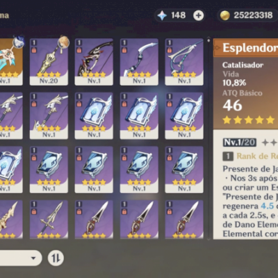 Conta com furina c4, ar50 perto do 51. Muita coisa para explorar