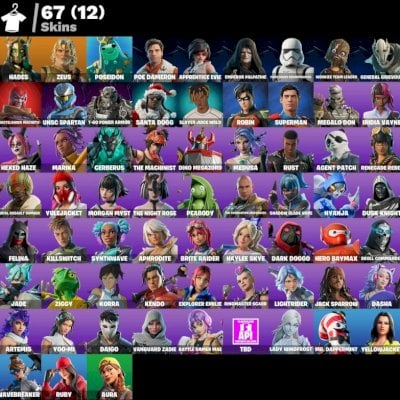 Conta Fortnite | 67 Skins | Ruby | Superman| Korra(Avatar) | Jack Sparrow