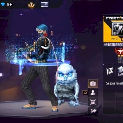 Conta ff nivel 20+Skins+patente Mestre vem com troca Nik