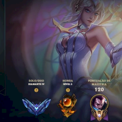 Conta do Lol Diamante Lvl 73 Upada 100% a Mão