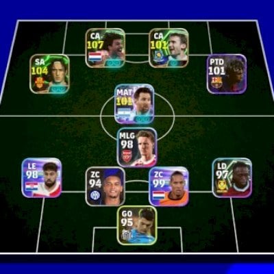 Conta Efootball com Gullit 107 e Totti 105, 3023 de força