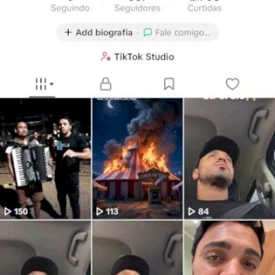 Vendo conta do tik Tok engajamento alto