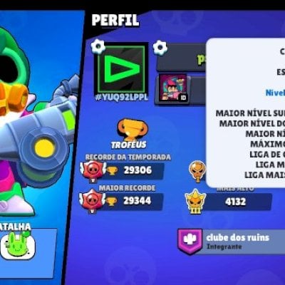 CONTA BRAWL STARS RARA