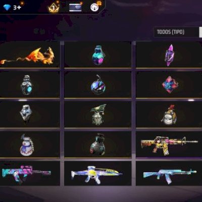 CONTA FREE FIRE NIVEL 58 – BEM COMPLETA