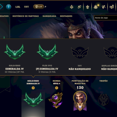 Esmeralda 4 com 45 Champs e 10 Skins