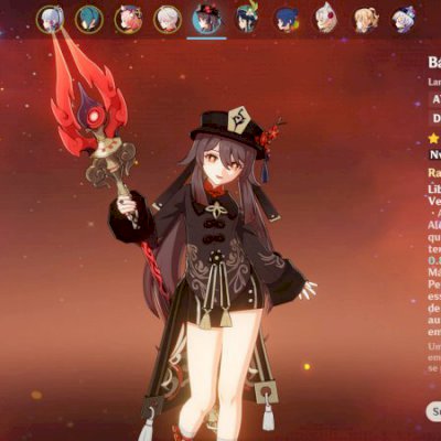 AR 55 Hutao C1 + Báculo de Homa, Ayaka, Venti, Kazuha, conta sem nenhum vínculo