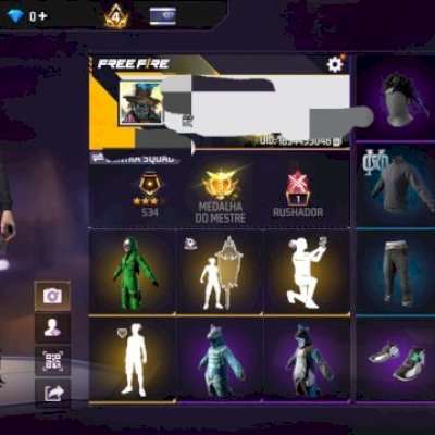 conta nível 59 com top criminal verde, bandeirão, sapato astro, Gola alta preta!