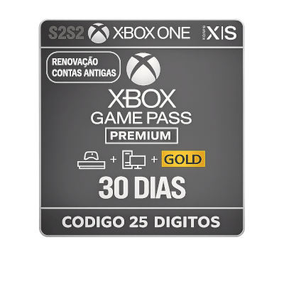 GAME PASS PREMIUM CODIGO 1 MÊS(RENOVAÇÃO)