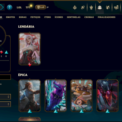 Prata 1 com 70 Champs e 9 Skins