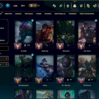 Prata 3 com TODOS os Champs e 241 Skins ( JG / TOP ) - ( Nivel 408 )
