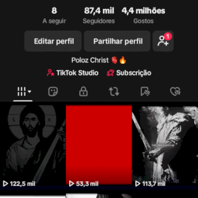 Conta do tiktok (Monetizada)  +88 Mil Seguidores 4 Milhões de Curtidas e Egajada