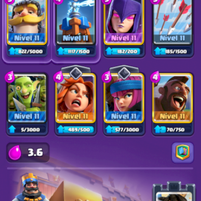 Clash Royale - Nivel 35 - 1 Milhão de Moedas - 1k de Gemas - Conta boa