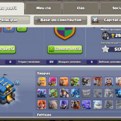 Conta de clash of clans clash royale e pixel gun 3d irei faze uma promoção das 3