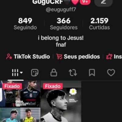 Conta TikTok com 366 seguidores, ótima pra lives e já com vídeo viral!