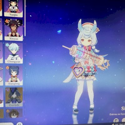 Conta genshin AR41 com 4 personagens 5 estrelas