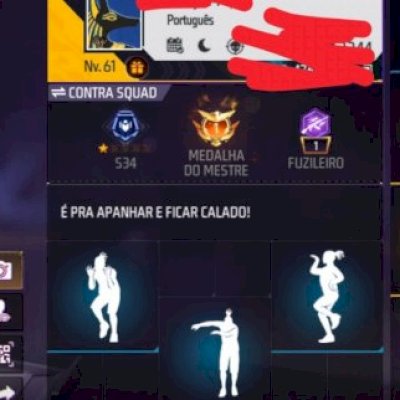 Conta Free Fire com emote raríssimo 🔥