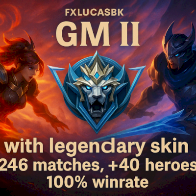 Conta Mobile Legends de 2022 top! Elo GM II 🐺 | 19 skins | 246 partidas ✅