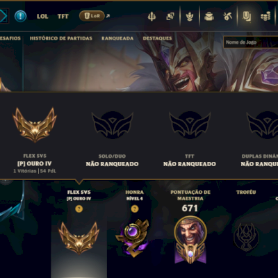 Unranked com TODOS os Champs e 142 Skins ( ADC / MID ) - ( Nivel 503 )