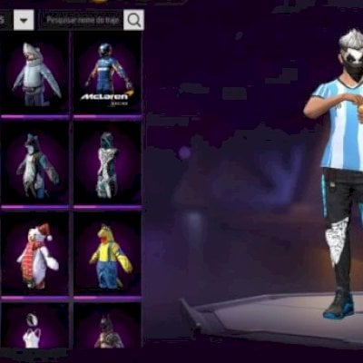 Conta De Free Fire Antiga,skins e passes antigos,+360 skins Bandeirao,Barbinha!