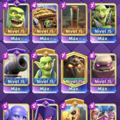 Conta de clash royale com todos os heróis e evoluções, muitos emotes
