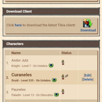 Tibia Global ED 537  Magic 110 +