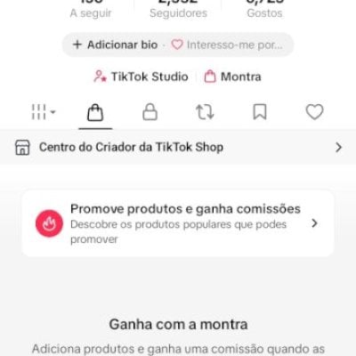 Conta com Tiktok shop sem doc