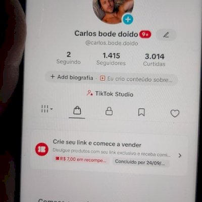 CONTA DO TIKTOK COM SHOP ATIVO +1,4K SEGUIDORES, LIVES ATIVAS (ENGAJAMENTO REAL)