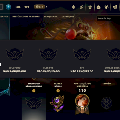 Unranked com 85 Champs e 7 Skins