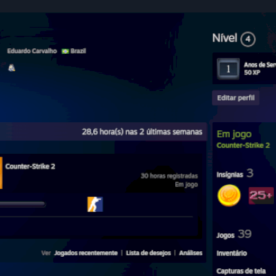 CONTA STEAM COM CS PRIME E 57 JOGOS