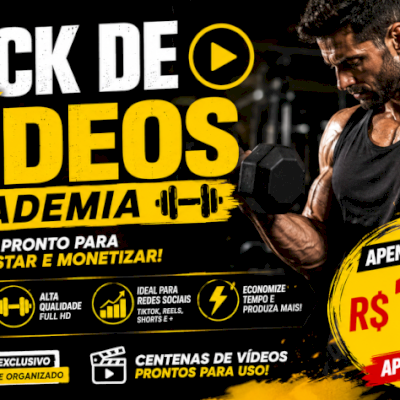 120 Vídeos de Academia e Musculação Virais | ENTREGA AUTOMÁTICA 🎯
