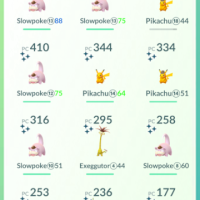 Conta vários shines