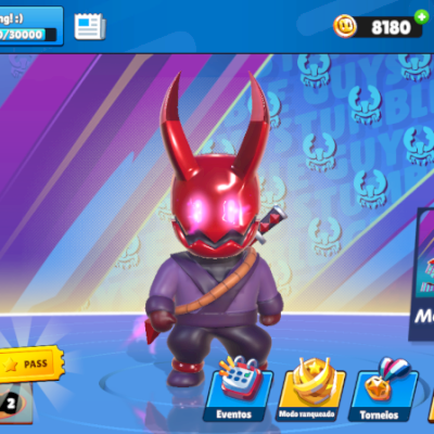 Conta de Stumble Guys GEMADA com muitos passes e todas habilidades