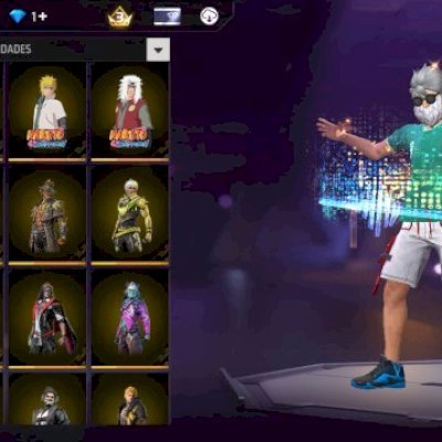 Conta ff com mais de 450 peitorais, barbinha e bandeirão e demais coisas raras.