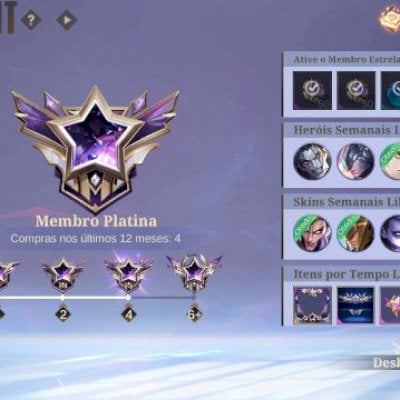 CONTA EPICO IV COM BENEFÍCIOS DE RECARGA ATIVOS!!SKINS STAR!!NIVEL CELESTIAL 19!