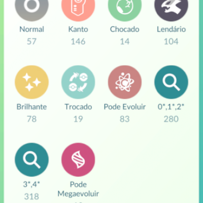 Conta com vários lendarios, vários shiny e muitos 100%