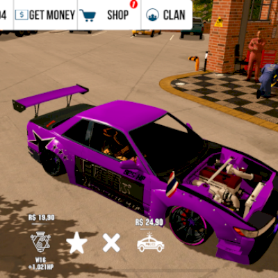 Conta com 77 carros tem carros animes , 99hp tem +18 tem tem 400k de gold