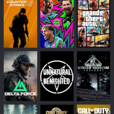 Conta steam com vários jogos