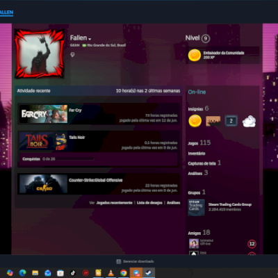 Conta da steam com 110 jogos