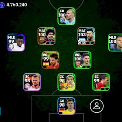 Contagem Efootbal 2024, vários jogadores mais de 100over, formações secretas