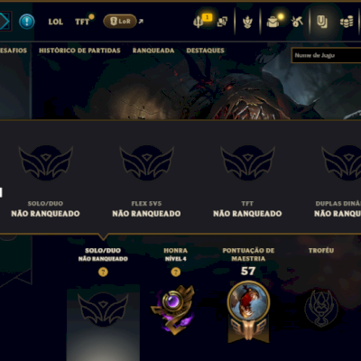 Unranked com 40 CHamps e 3 Skins