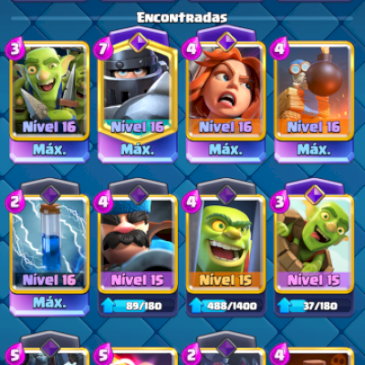 Conta Clash Royale level 71 13 cartas level 16 maioria 15