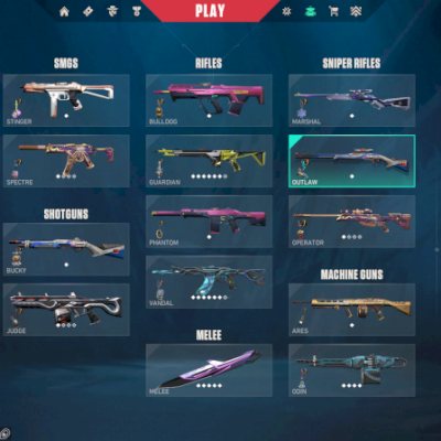 CONTA VALORANT +1000 GASTOS 3 FACAS 5 VANDALS 1 SHERIFF 1 GHOST 1 GUARDIAN