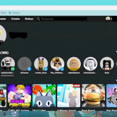 Conta bem upada no RPG simulador