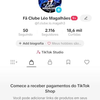 Conta com shop liberado
