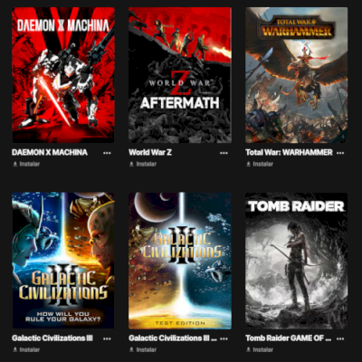 Conta Epic FA / Tomb Raiders, Batmans - 51 Jogos