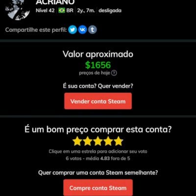 Conta Steam - Level 42 (85 Jogos + 125 DLCs)