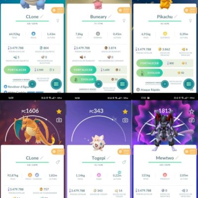 CONTA POKÉMON GO ANO 2016| MEWTWO ARMOURED| CHARIZARD - BLASTOISE CLONE