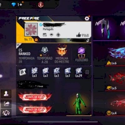 Conta ff antiga gemada